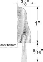 Pemko Brush Seal/180 Degree Aluminum Retainer