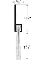 Pemko Brush Seal/180 Degree Aluminum Retainer