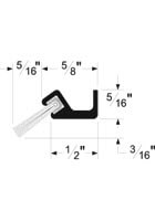 Pemko Brush Seal/35 Degree Aluminum Retainer