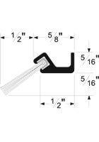 Pemko Brush Seal/35 Degree Aluminum Retainer