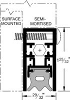 Pemko Surface and Semi-Mortised Automatic Door Bottom