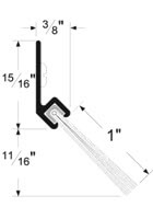 Pemko Brush Seal/45 Degree Aluminum Retainer