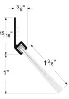 Pemko Brush Seal/45 Degree Aluminum Retainer