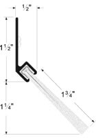 Pemko Brush Seal/45 Degree Aluminum Retainer