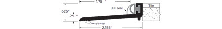 Zero Rabbeted Threshold - Neoprene Stop