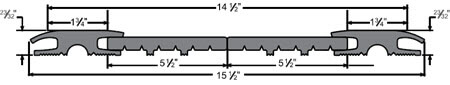 Pemko Adjustable-Width Eco-V Threshold