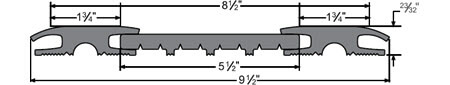 Pemko Adjustable-Width Eco-V Threshold