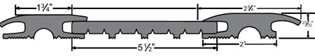 Pemko Adjustable-Width Eco-V Threshold