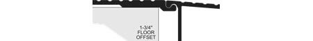 Pemko 1-3/4" Floor Offset Modular Ramp w/7" Top Plate